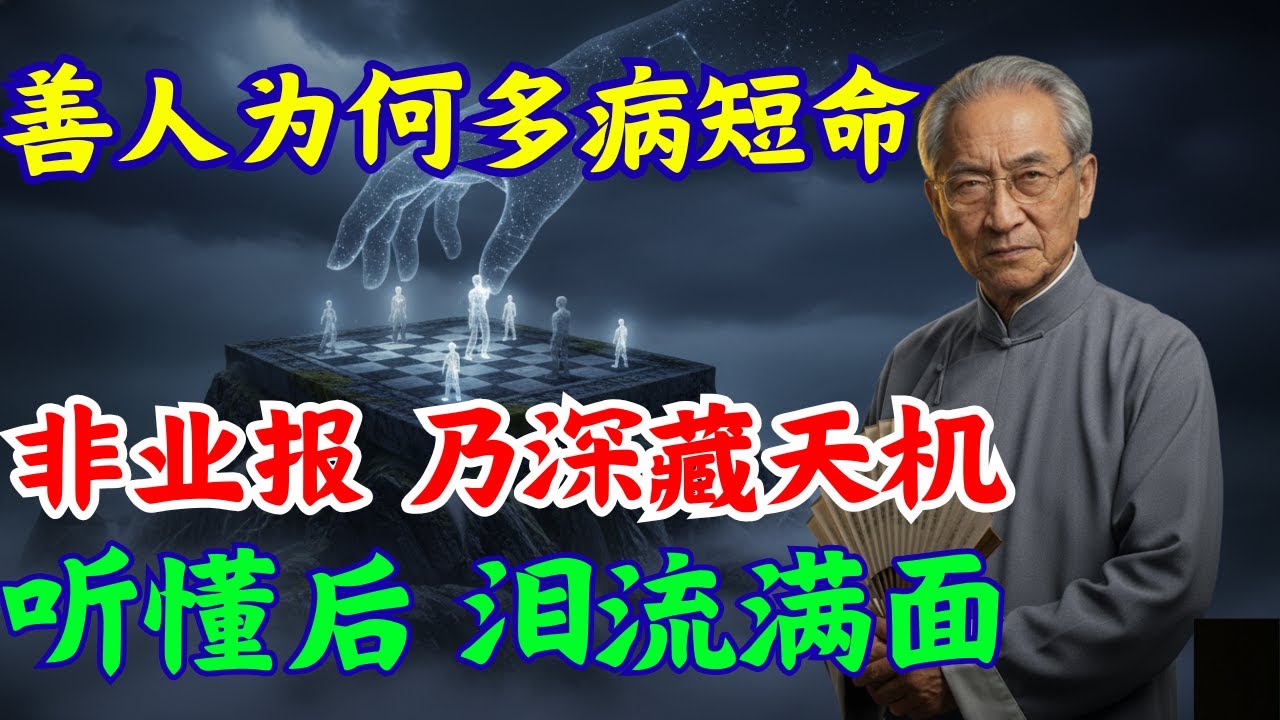 南怀干：为什么善良正直的人常常生病早逝？这不是因果报应，而是“天意”！听到这话，我后悔不已，泪流满面 |南懷瑾|中陰身|投胎徵兆|超度|佛法智慧|佛學|佛教|修行|智慧|因果|佛家|佛學智慧|修心修行