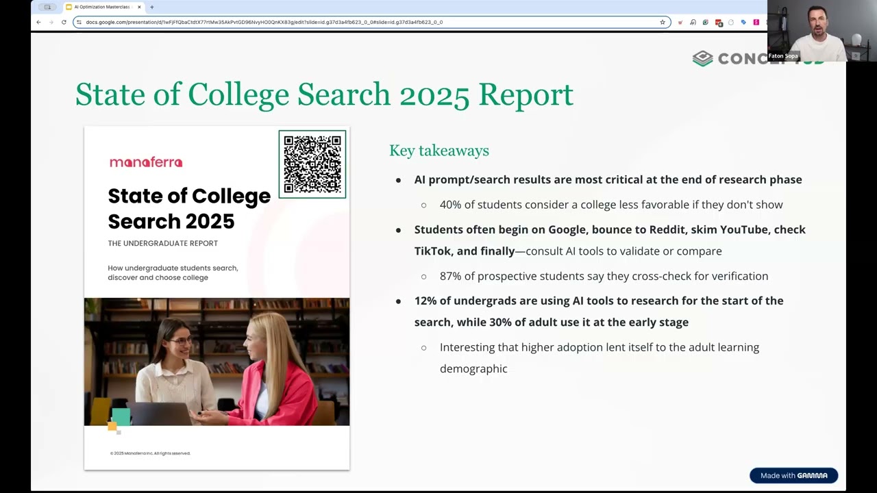 AI Optimization Masterclass for Higher Ed Marketers