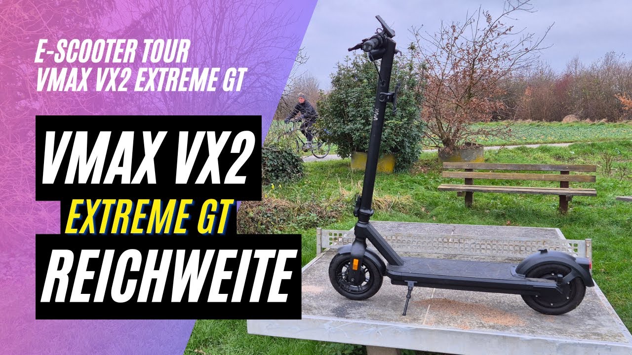 🛴 VMAX VX2 Extreme GT 🏆 Reichweitentest (48V; 16,5AH; 500W)