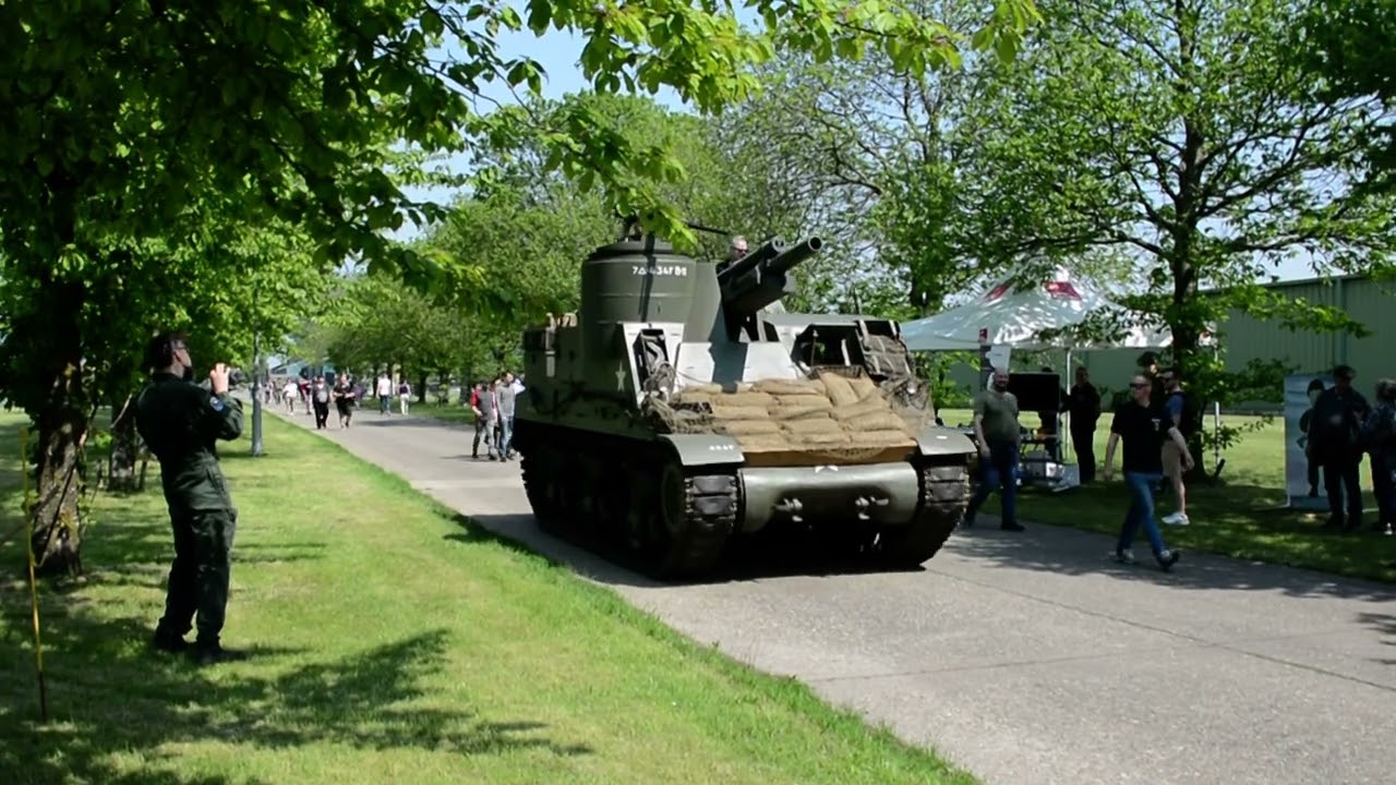 M7 Priest Self Propelled Howitzer seen at the Belgian army open door at Leopoldsburg 2023.