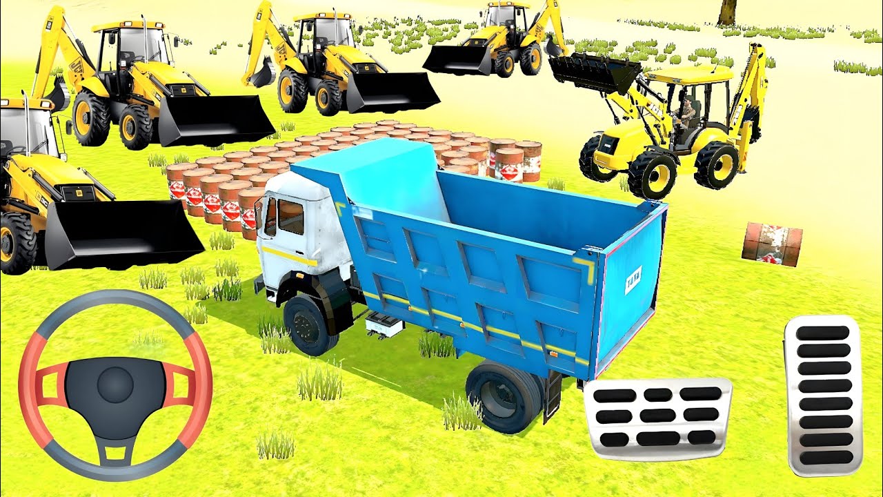 🔴 Drive JCB and Unloading Stone From Dumper Track In Game 🚜🔥#track #tractor #dumper #gamingvideo #1