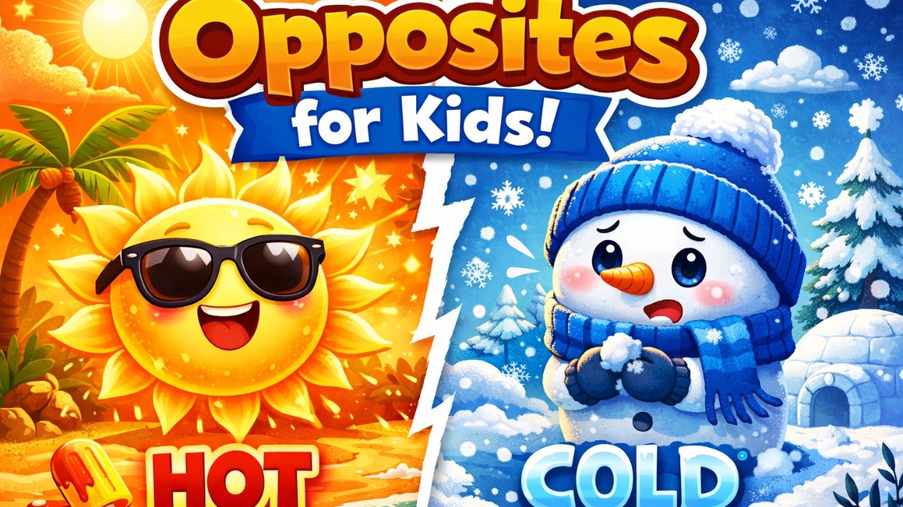 Opposite Words for Kids | Learn Opposites for Toddlers | Preschool Learning Video🌈