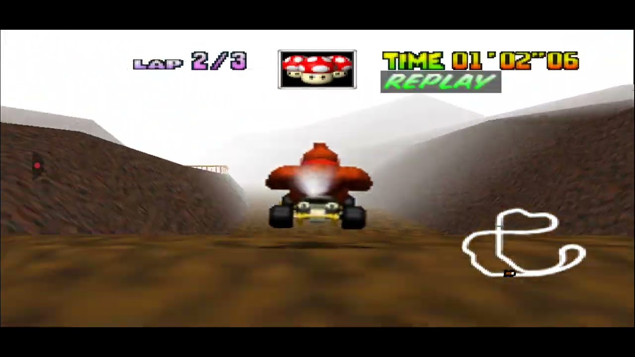 Mario Kart 64 Recepciónes - Carrera Contra Tiempo - Chico Mountain - Donkey Kong 