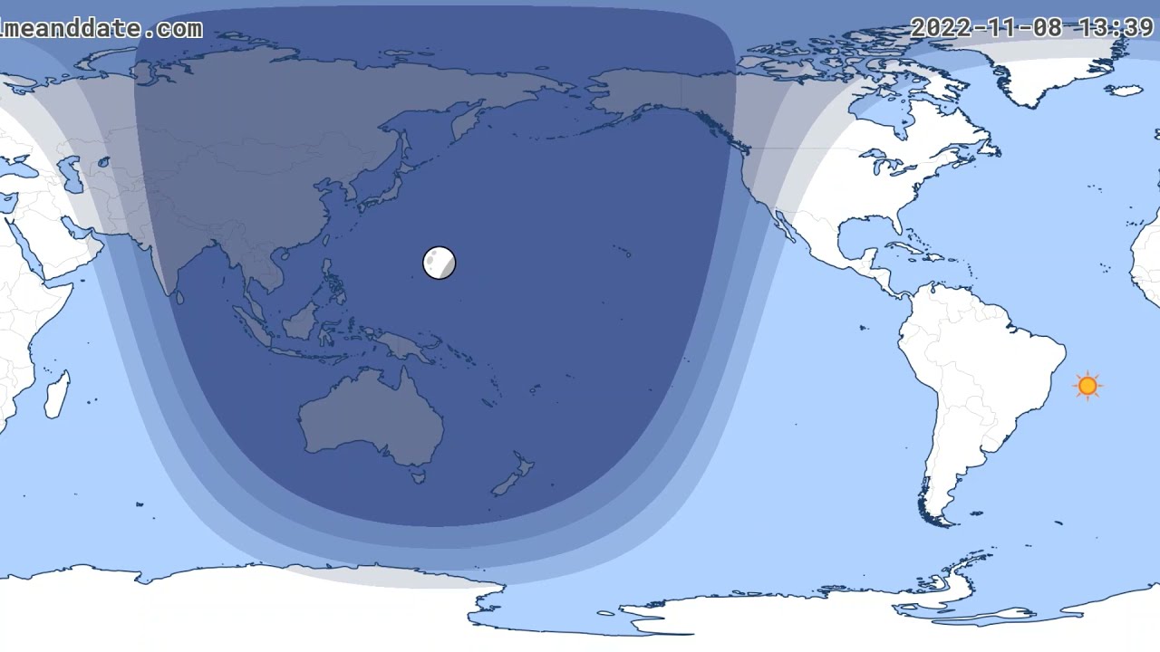Total Lunar Eclipse - November 8, 2022 in the Pacific