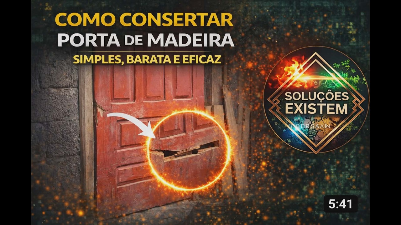 COMO CONSERTAR PORTA DE MADEIRA DE FORMA SIMPLES, BARATA E EFICAZ