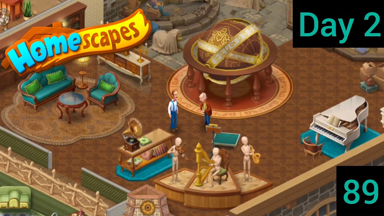 Homescapes Part 89 – Day 2 🎹 Piano Repaired & Musical Instruments Installed 🎶