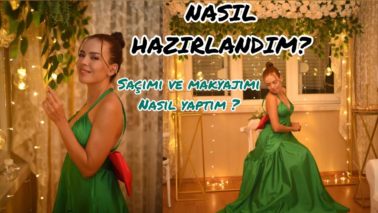 MAKYAJIMI VE SAÇIMI NASIL YAPTIM ?? KULLANDIĞIM ÜRÜNLER ? #hazırlık #makeup #vlog #merveakaydın