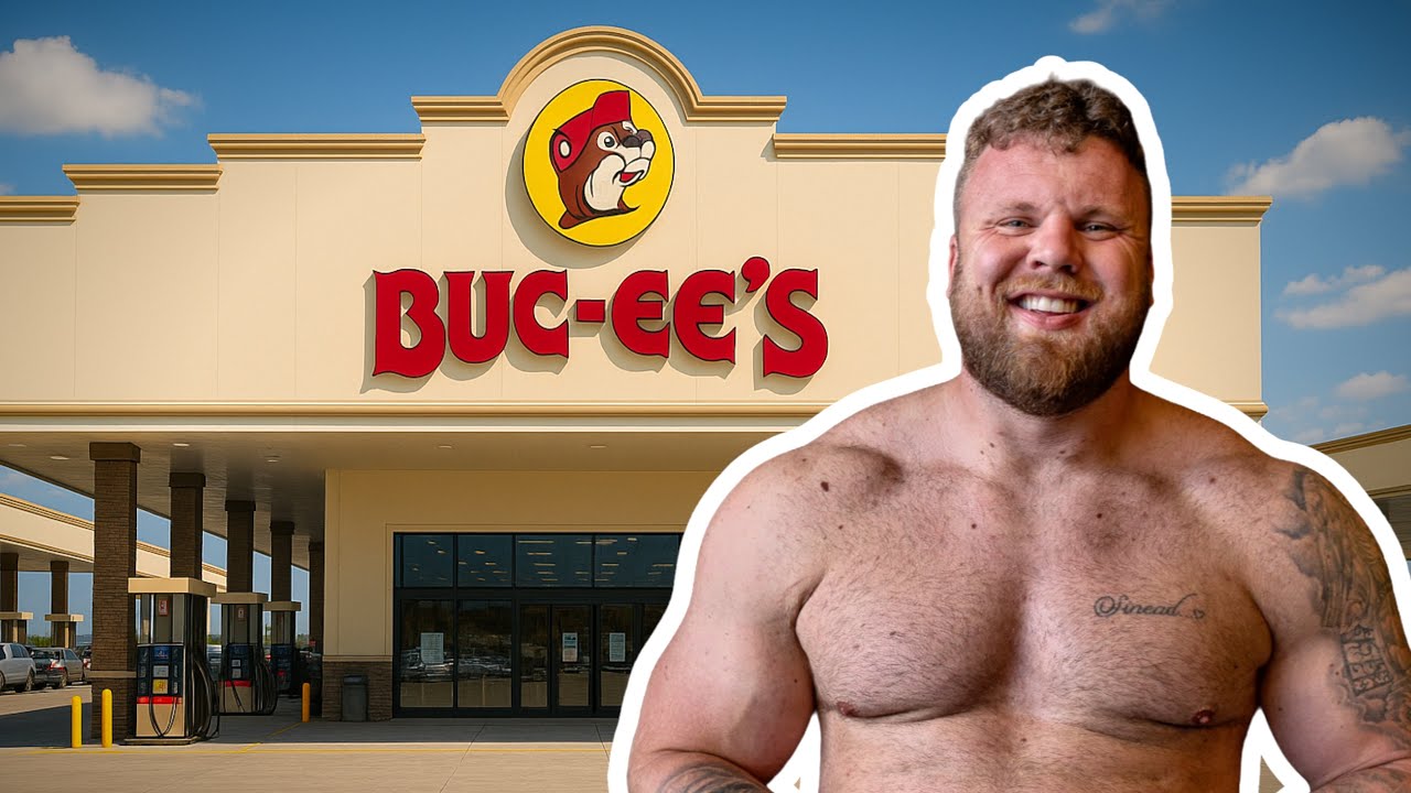 World's Strongest Man Visits the WORLD’S LARGEST Gas Station!