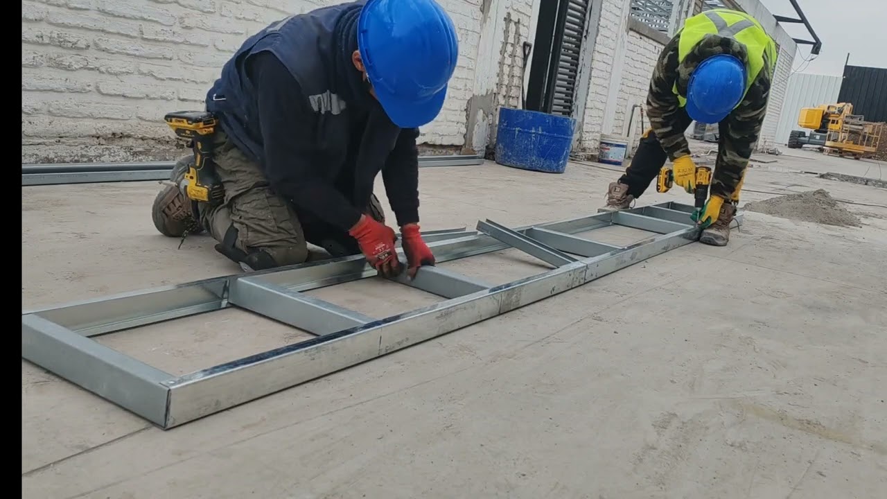 Como hacer vigas reticuladas con perfiles de acero galvanizado.