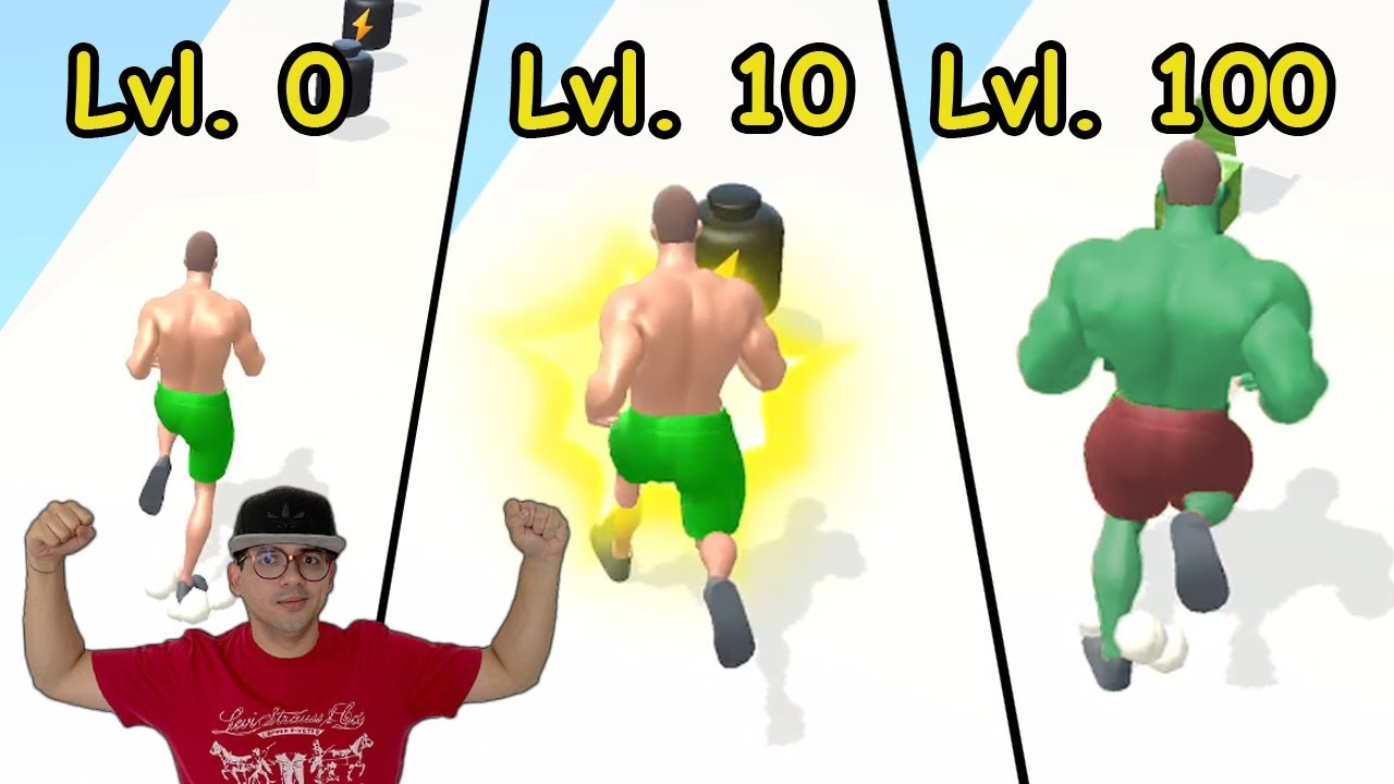 TENTE FICAR SUPER MUSCULOSO PARA QUEBRAR PAREDES DE PEDRA!! (Jogos de celular)