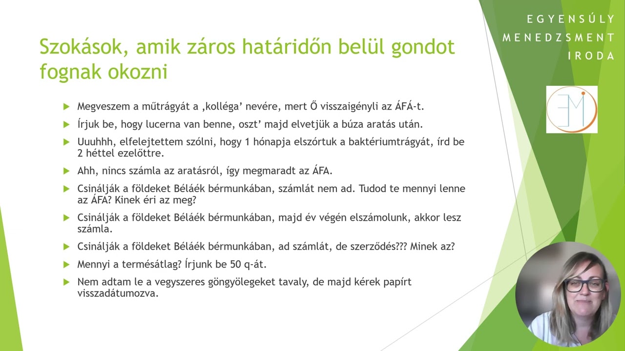 Általános rutinok a mezőgazdaságban - Mezőgazdasági körkép 2024 1. rész