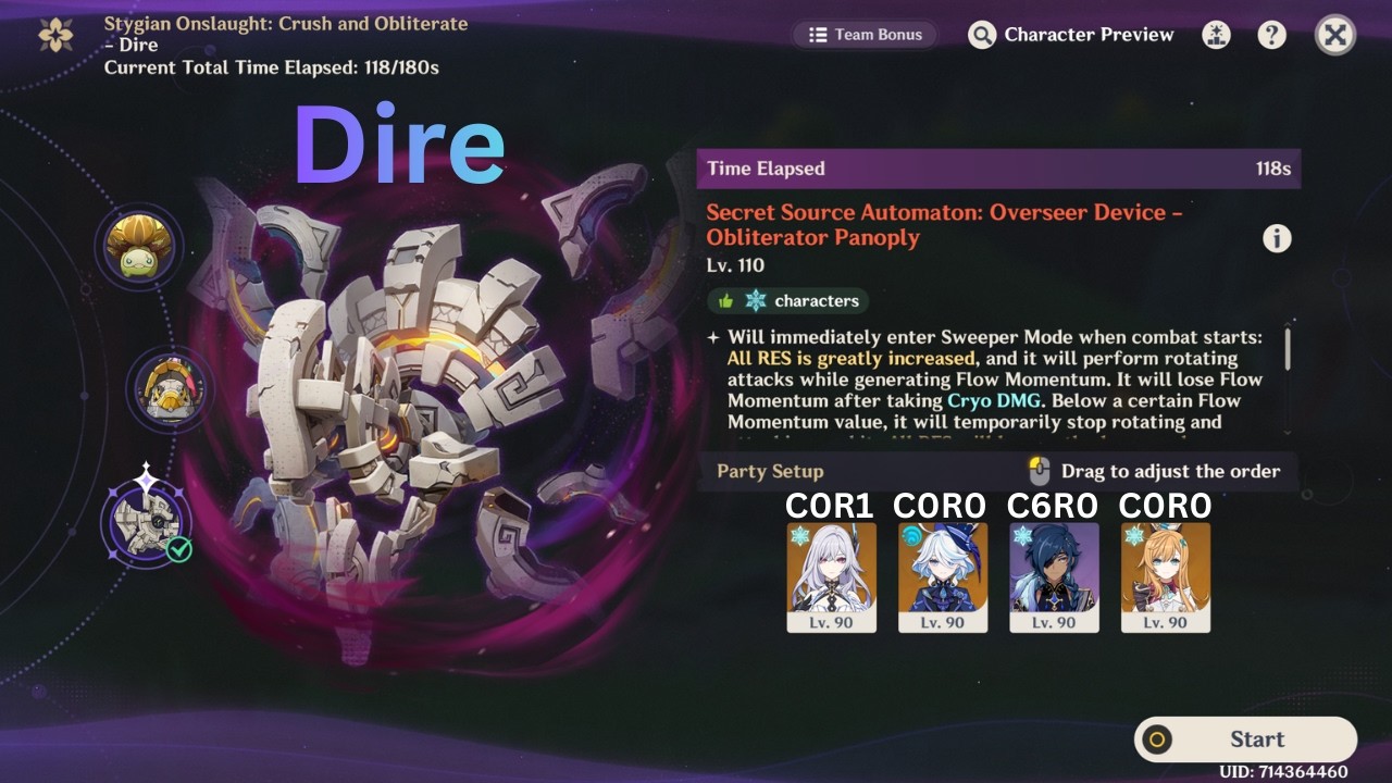 Genshin impact | Skirk C0R1 and Kaeya C6 | Dire Secret Source Automaton