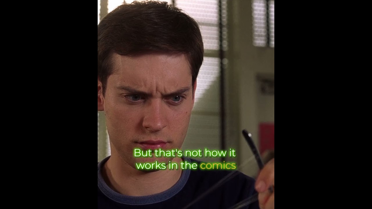 Why Tobey's Spider Man Shoots Real Webs #marvel #spiderman #shorts