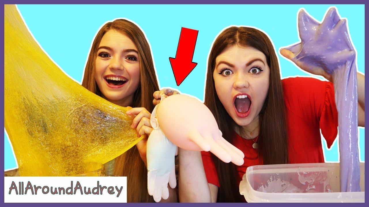 Mystery SLIME Glove Challenge! / AllAroundAudrey