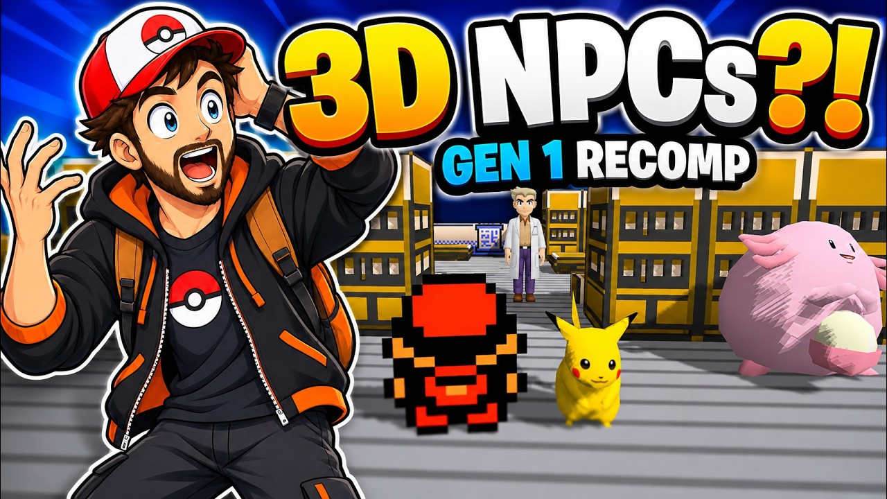 Pok&eacute;mon Gen 1 Has Got 3D NPCs Now?! | Gen 1 Recomp