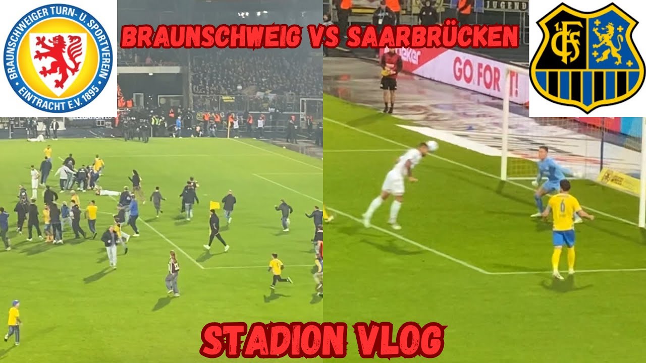 Braunschweig vs Saarbrücken Relegation | Unendliche viele Wendepunkte + Platzsturm!!! Stadion Vlog