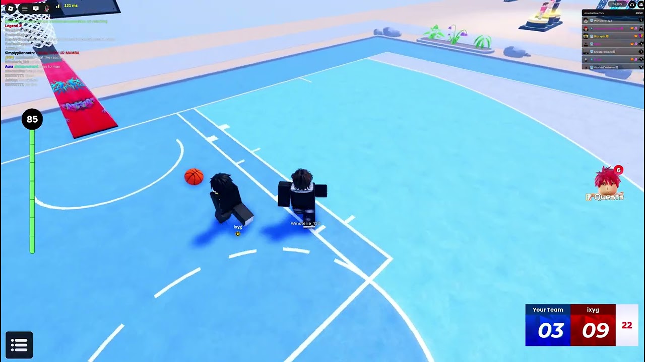 Blatant hackers in Roblox hoopz