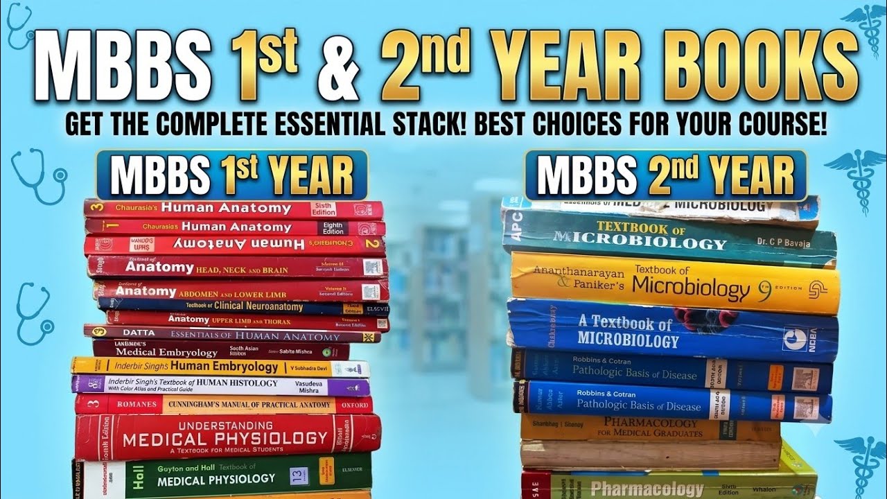 MBBS 1st and 2nd year (pre-clinical) books   for Nepal