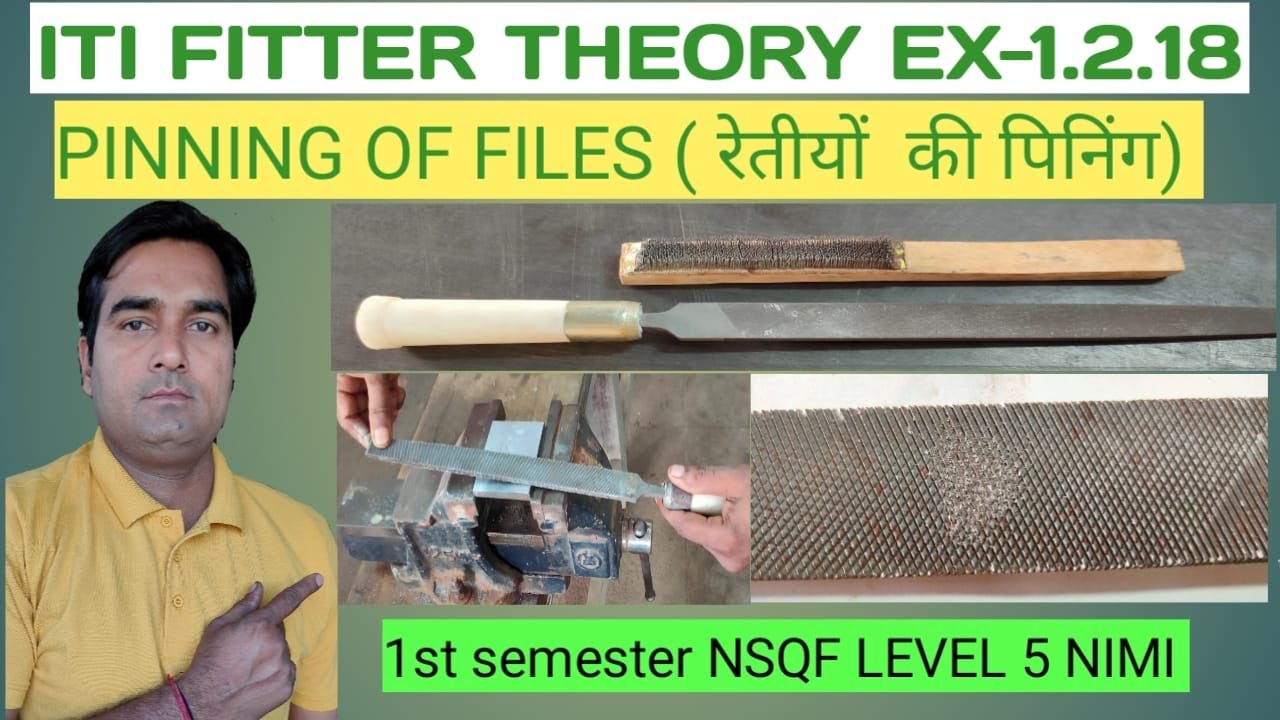 PINNING  OF  FILS. ITI FITTER TRADE THEORY.EX-1.2.18. 1ST SEMESTER NSQF LEVEL-5 NIMI.ITI FITTER AIM.