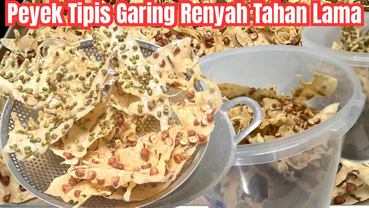 100 % Berhasil ❗️❗️Resep Peyek 1/2 kg Tepung Beras Gurih Tipis Super Renyah Hasilny Banyak😱