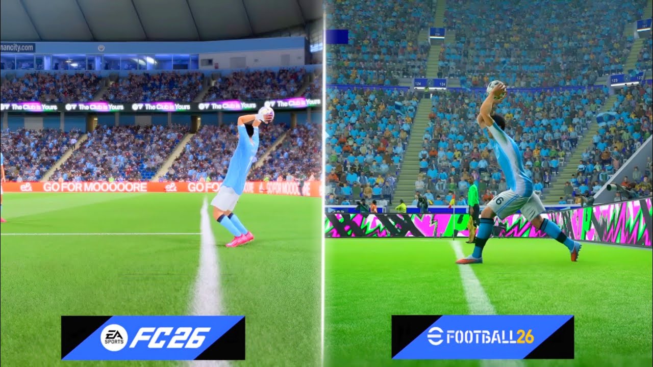 Сравнение EA FC 26 и eFootball 2026 / PS4