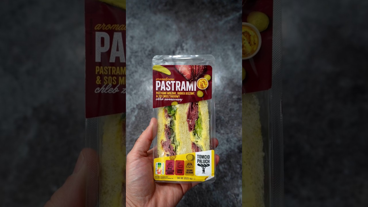 KANAPKA Z PASTRAMI I SOSEM MUSZTARDOWYM kupiona w żabce #asmr #zabka #foodlover #review #foodreview