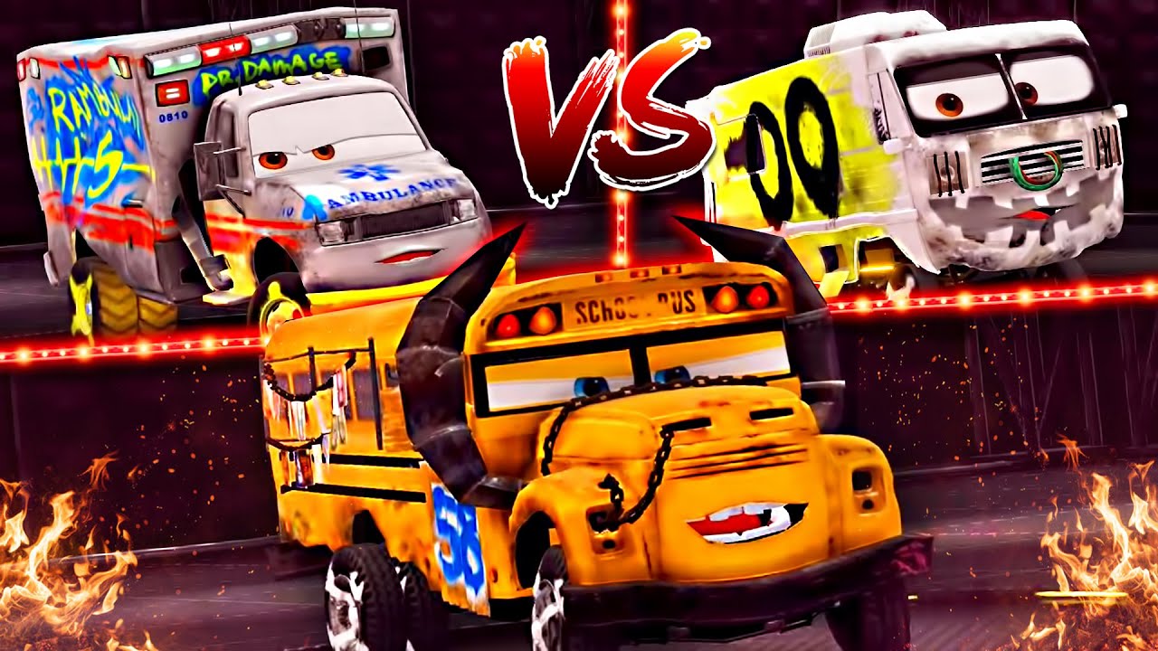 Cars 3 Driven to Win - (Miss Fritter & Arvy & Dr. Damage) - GamePlay