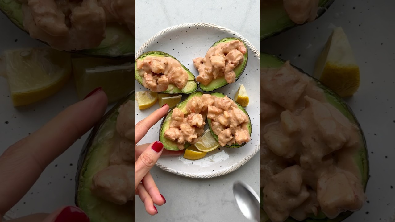 Shrimp Cocktail in Avocado Bowls | FeelGoodFoodie