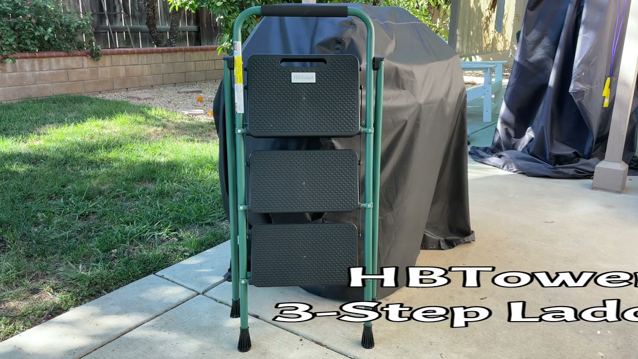HBTower 3-Step Ladder/Folding Step Stool
