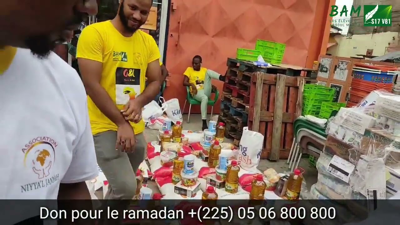 Don pour le ramadan Oeuvre & charité Association Niyya'l jannah et   la BAM s17v81.