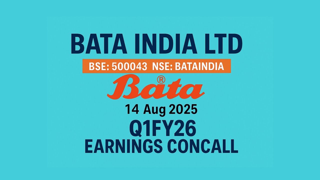 Bata India Q1FY26 Concall | Earnings Conference Call Q1 Results 2026 #BataIndia #Concall