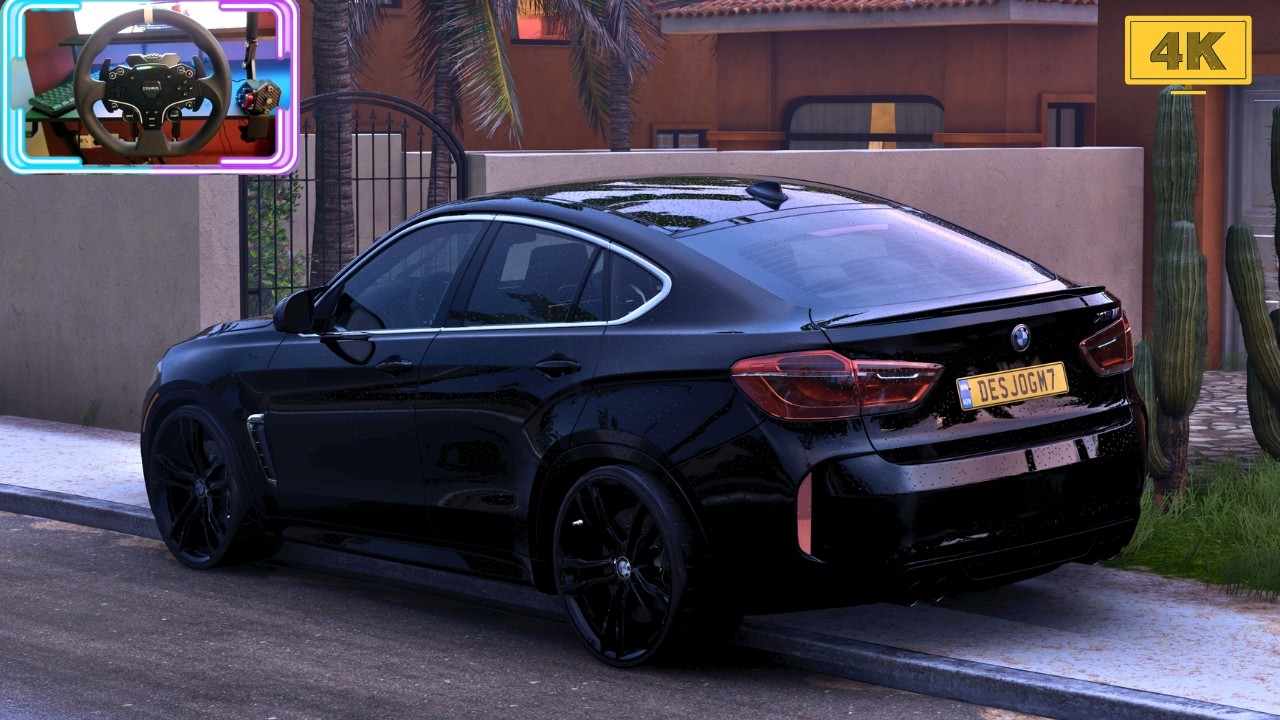 BMW X6 M Nightdrive - Forza Horizon 5 / Moza R3 Steering Wheel / 4K Gameplay
