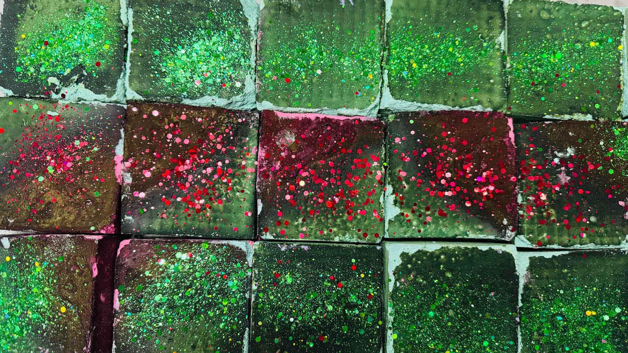 Green Chalk ASMR Block |  Dusty Chalk ASMR Crush 