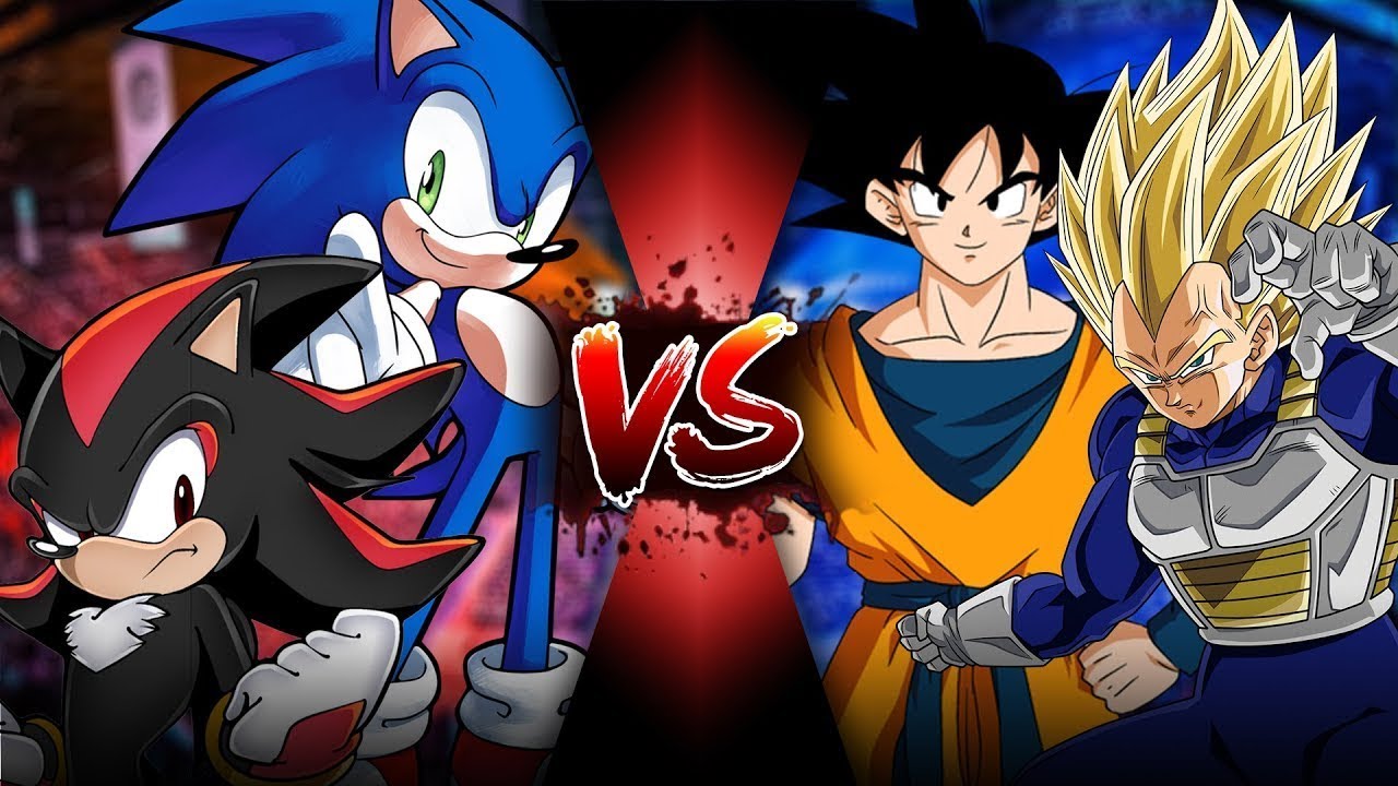 Sonic and Shadow vs Goku and Vegeta | Sonic Battle MUGEN