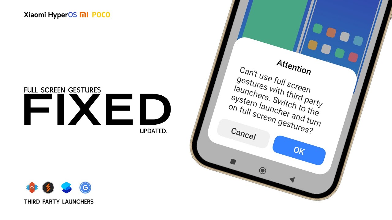 Исправлена ​​проблема с работой полноэкранного жеста на устройствах Hyper OS MIUI POCO (сторонний...
