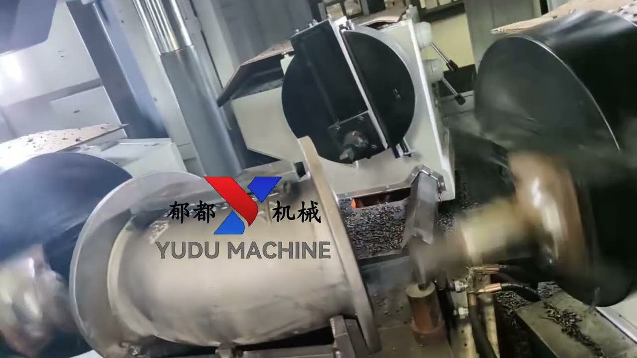 THREE-STATION CNC ANGLE MILLING MACHINE WhatsApp/WeChat:+ 86 188 1273 2232#manufacturing#valve 