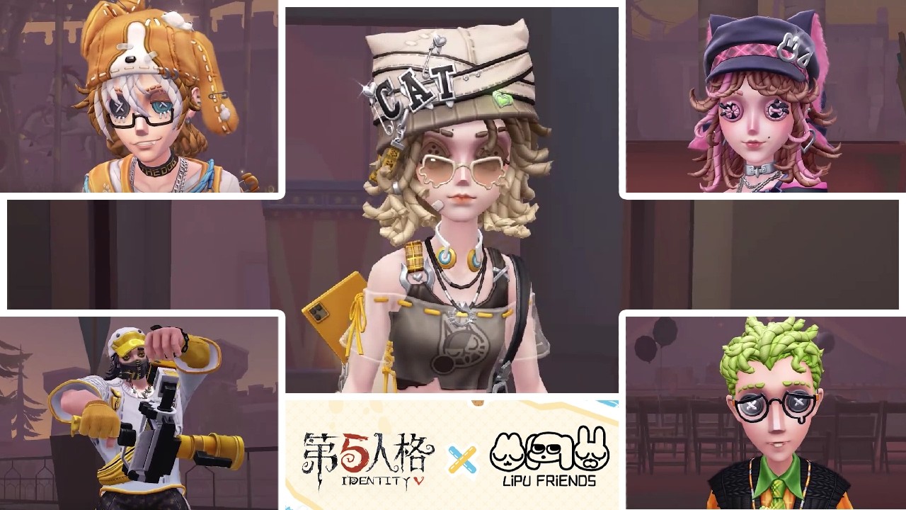 Identity V | GAMEPLAY DAS SKIN&acute;S E SHOWCASE DA SKIN&acute;S DO CROSSOVER DE LIPU FRIENDS (Lipu Friends)