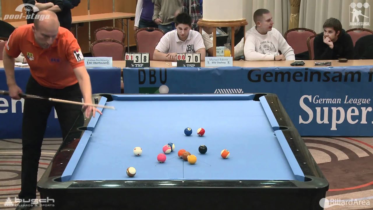 Billard Bundesliga, Roschkowsky vs Ederer Straight Pool