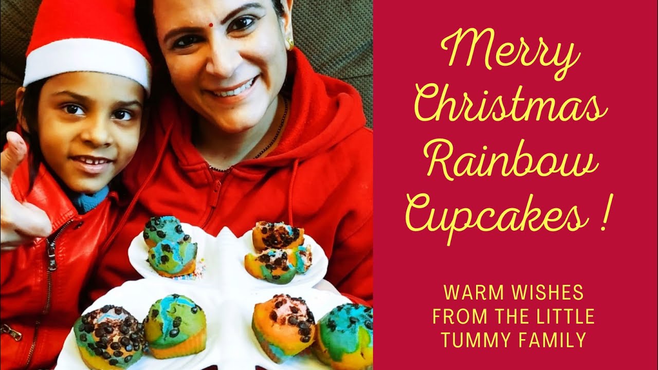 Rainbow Cupcakes recipe |  Super fluffy and Delicious Eggless Rainbow  Cupcakes