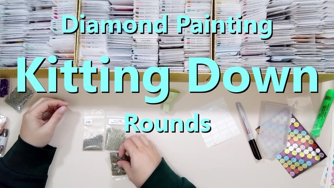 Diamond Painting Kitting Down - Rounds