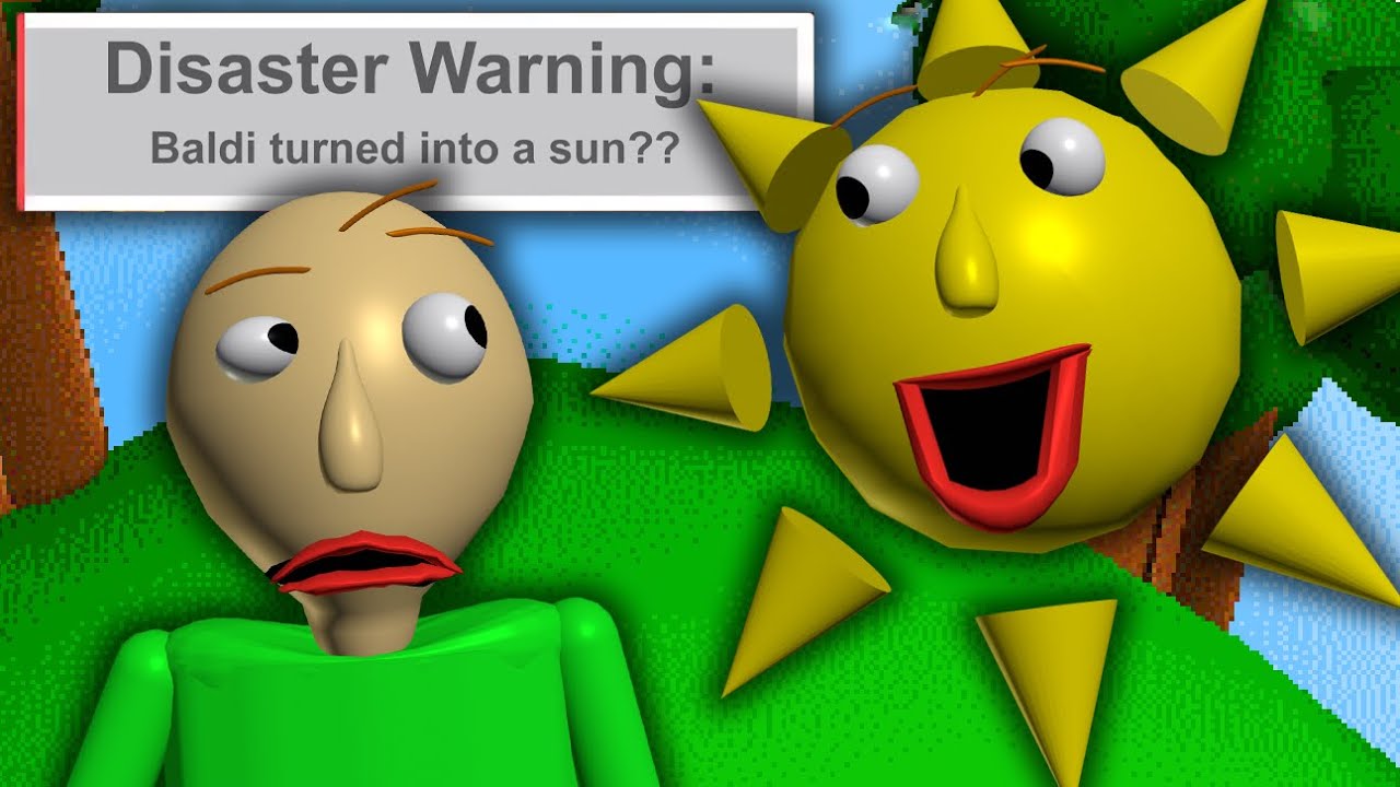 Baldi Turned Into the SUN?? | Baldi's Basics MOD