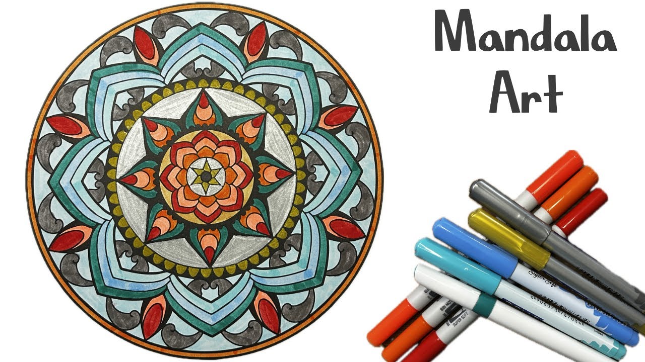 Relaxing Mandala Coloring : A Global Art Therapy #MandalaArt #ArtTherapy #mindfulness ​@Colouringjoy