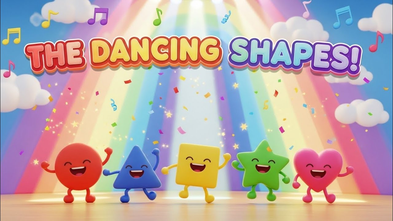 ⭐ The Dancing Shapes Song | Educational 3D Animation for Toddlers & Preschoolers