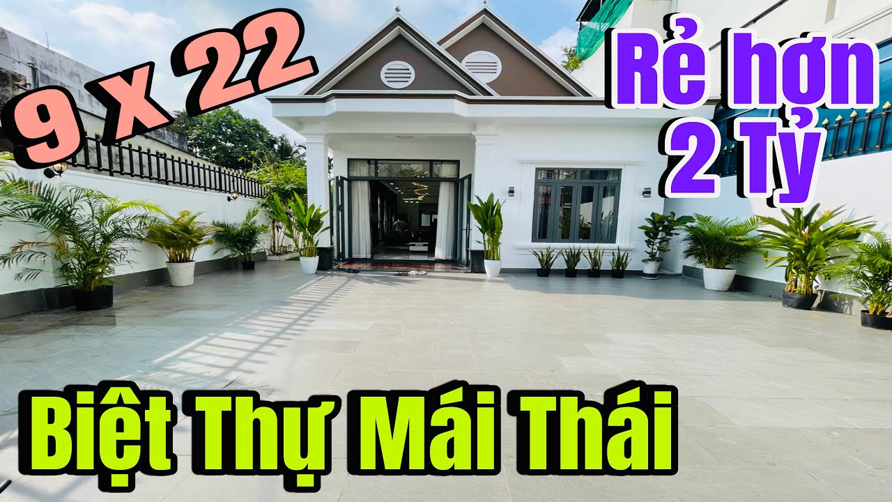 Biệt Thự Mái Thái Sân Vườn gần Gò Vấp 9 x 22M chủ bán rẻ hơn 2 Tỷ đổi lên nhà phố