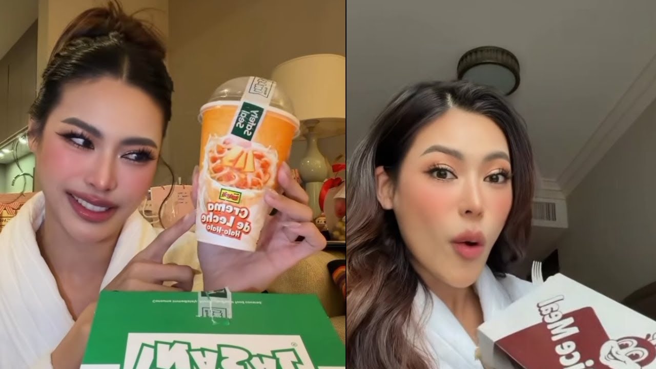 Miss Grand Gotchabell first time eating Jollibee and Inasal from the Philippines 