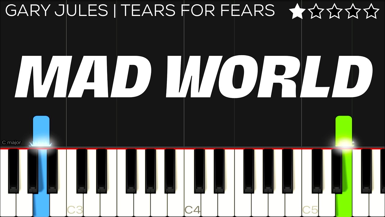 Mad World - Gary Jules (Tears For Fears) | EASY Piano Tutorial