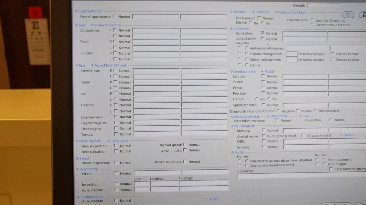 How to set up templates for nextgen EMR system