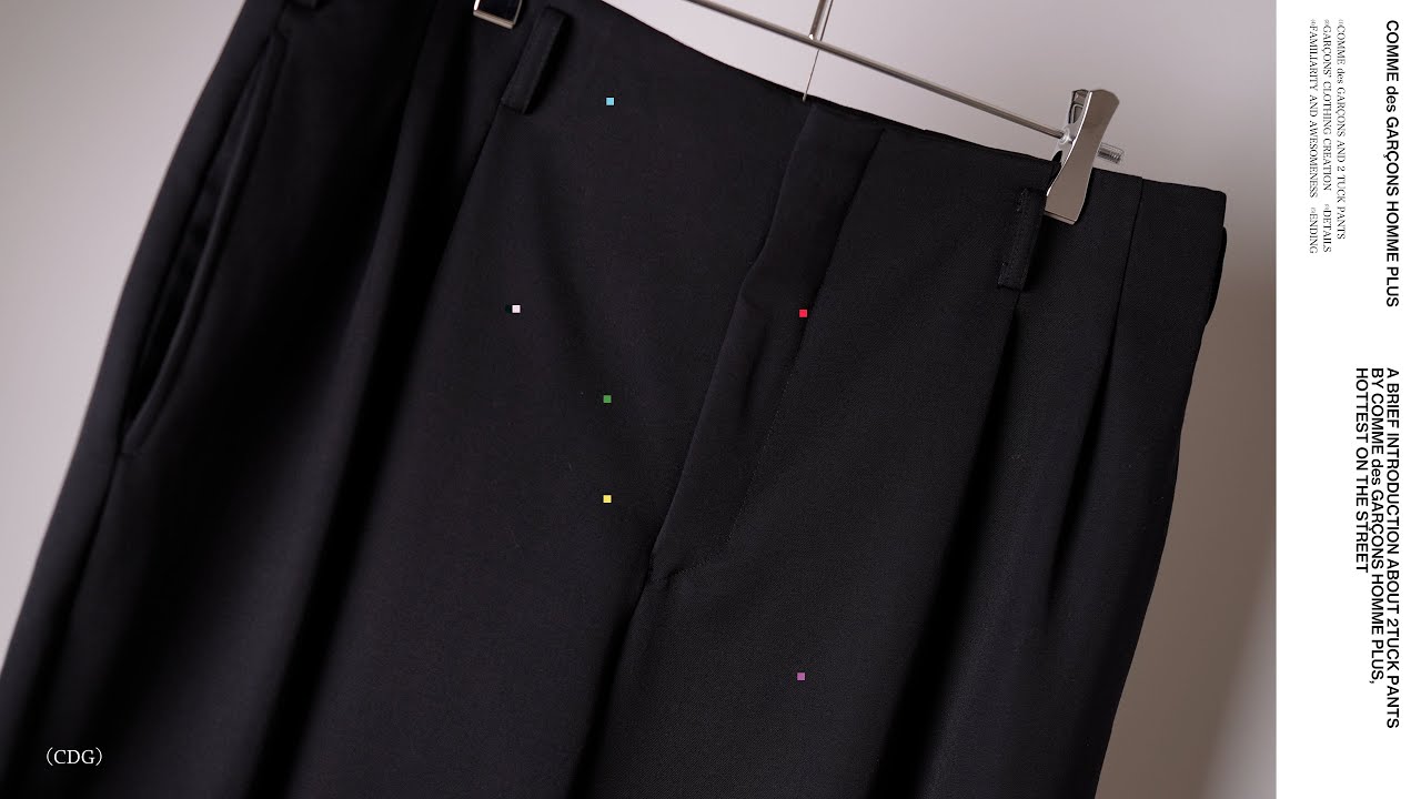 【COMME des GARÇONS HOMME PLUS】2タックパンツについての簡単な解説