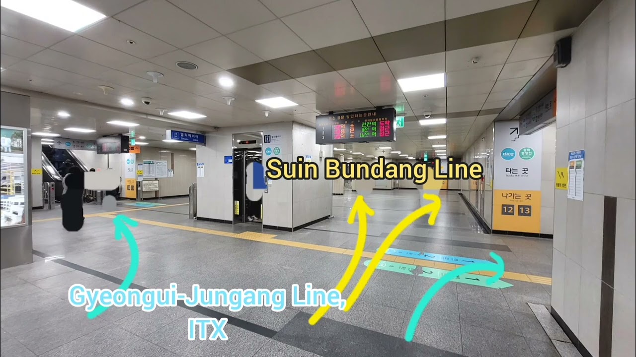 How to transfer to Wangsimni Station on Line 5.