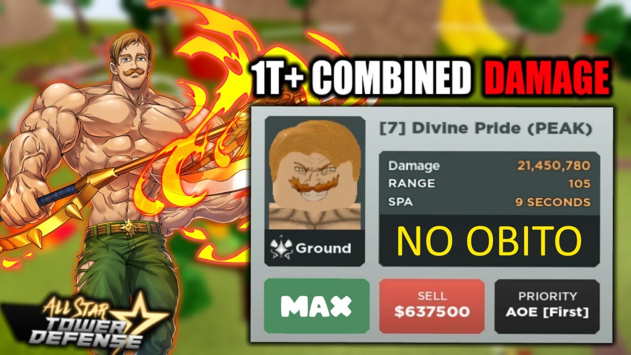 1T+ Damage w/ 6 Star Escanor | DUO GAMEPLAY | All Star Tower Defense ROBLOX